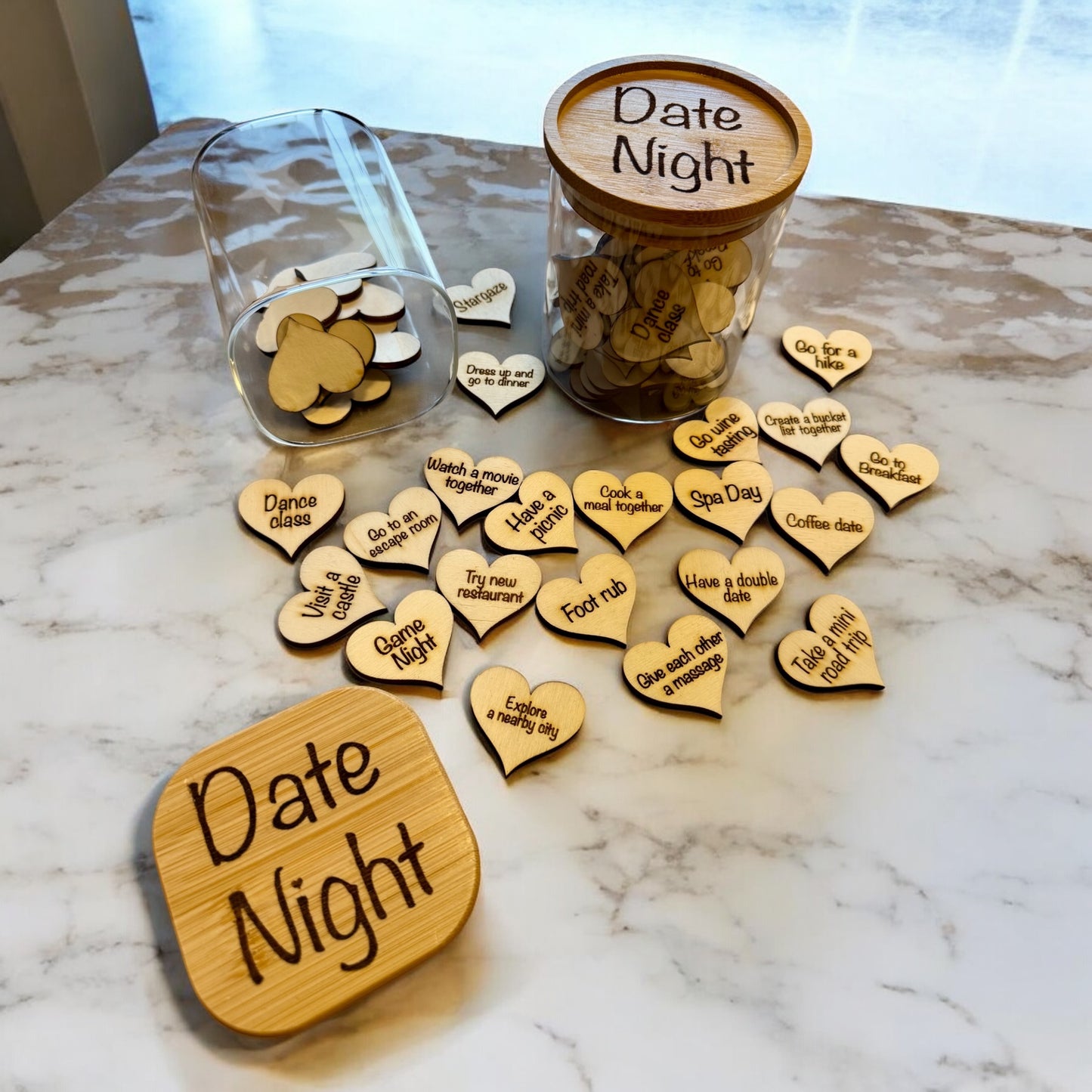 Date Night Jar – 30 Creative Date Ideas – Romantic Gift for Couples