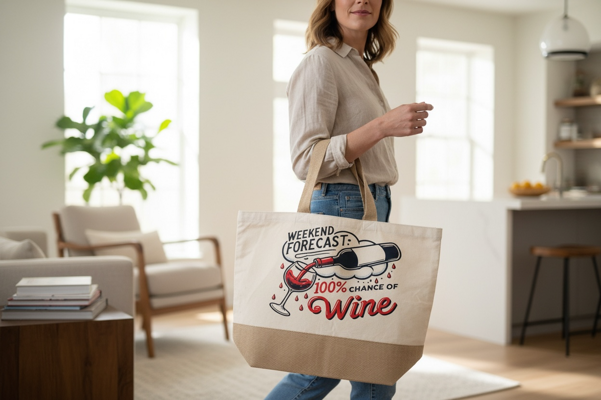 Personalized Statement Canvas Tote Bag – Custom Gift for Women