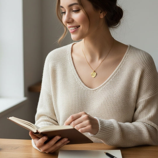 Personalized Heart Necklace – Custom Engraved – Gift for Her