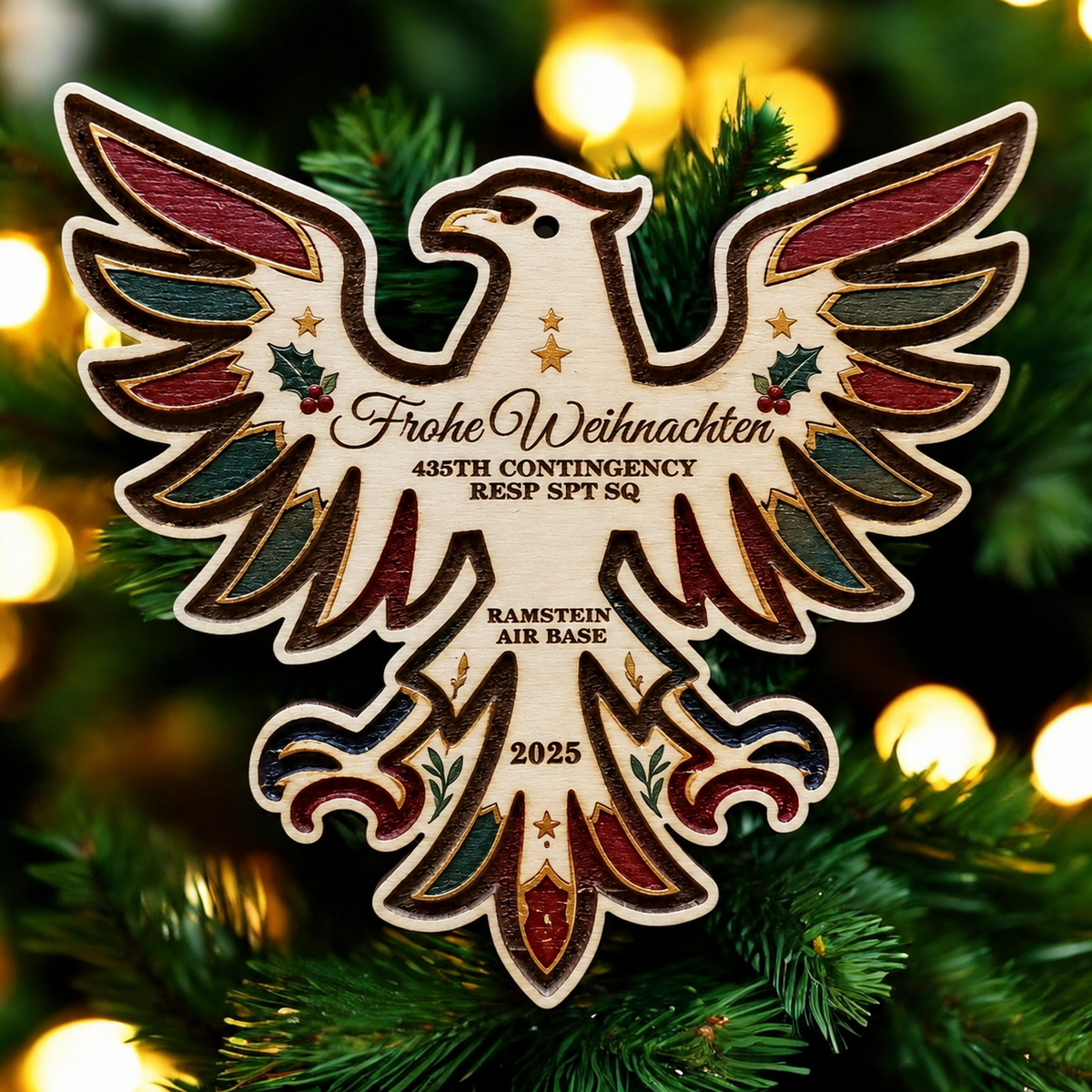Fully Custom Engraved Wood Ornament – Personalized Christmas – Premium