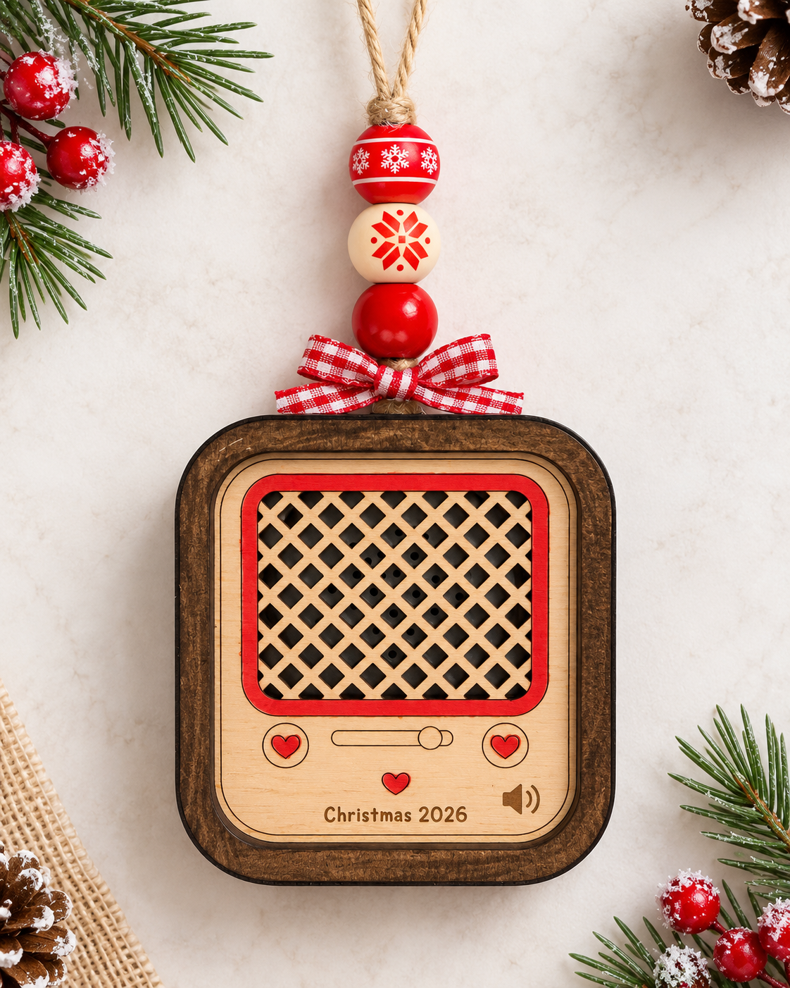 Recordable Voice Christmas Ornament – Personalized Message Keepsake