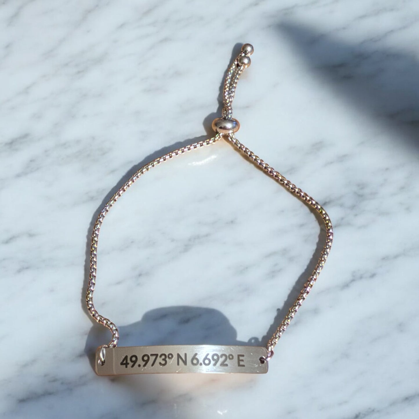 Personalized Engraved Bracelet – Adjustable – Custom Gift for Women