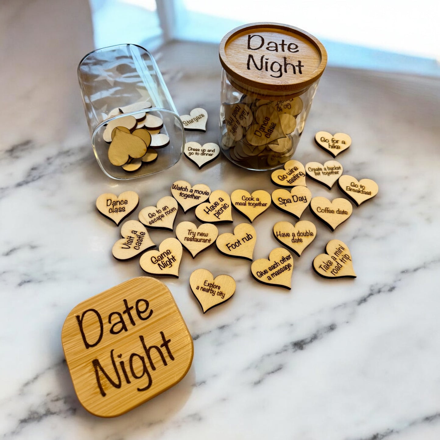 Date Night Jar – 30 Creative Date Ideas – Romantic Gift for Couples