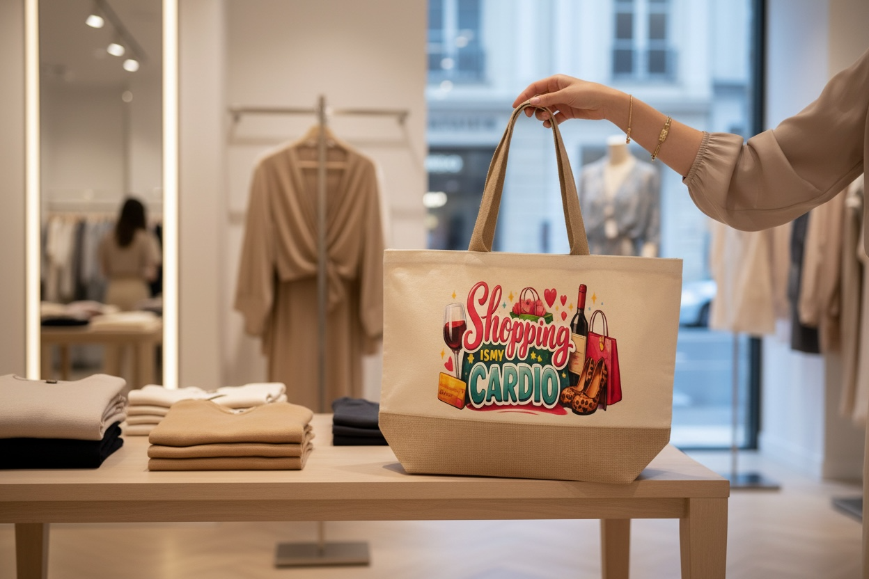 Personalized Statement Canvas Tote Bag – Custom Gift for Women