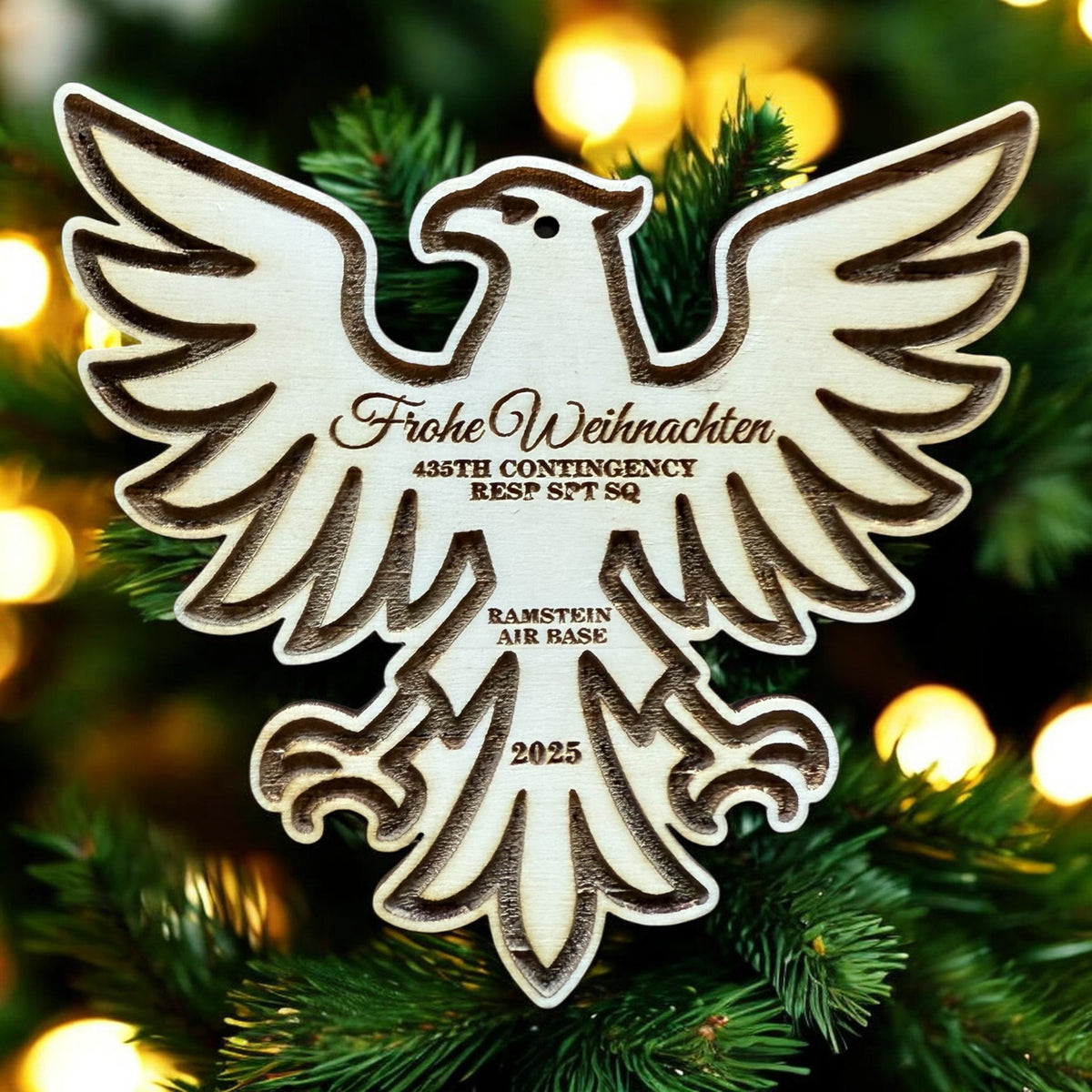 Fully Custom Engraved Wood Ornament – Personalized Christmas Ornament