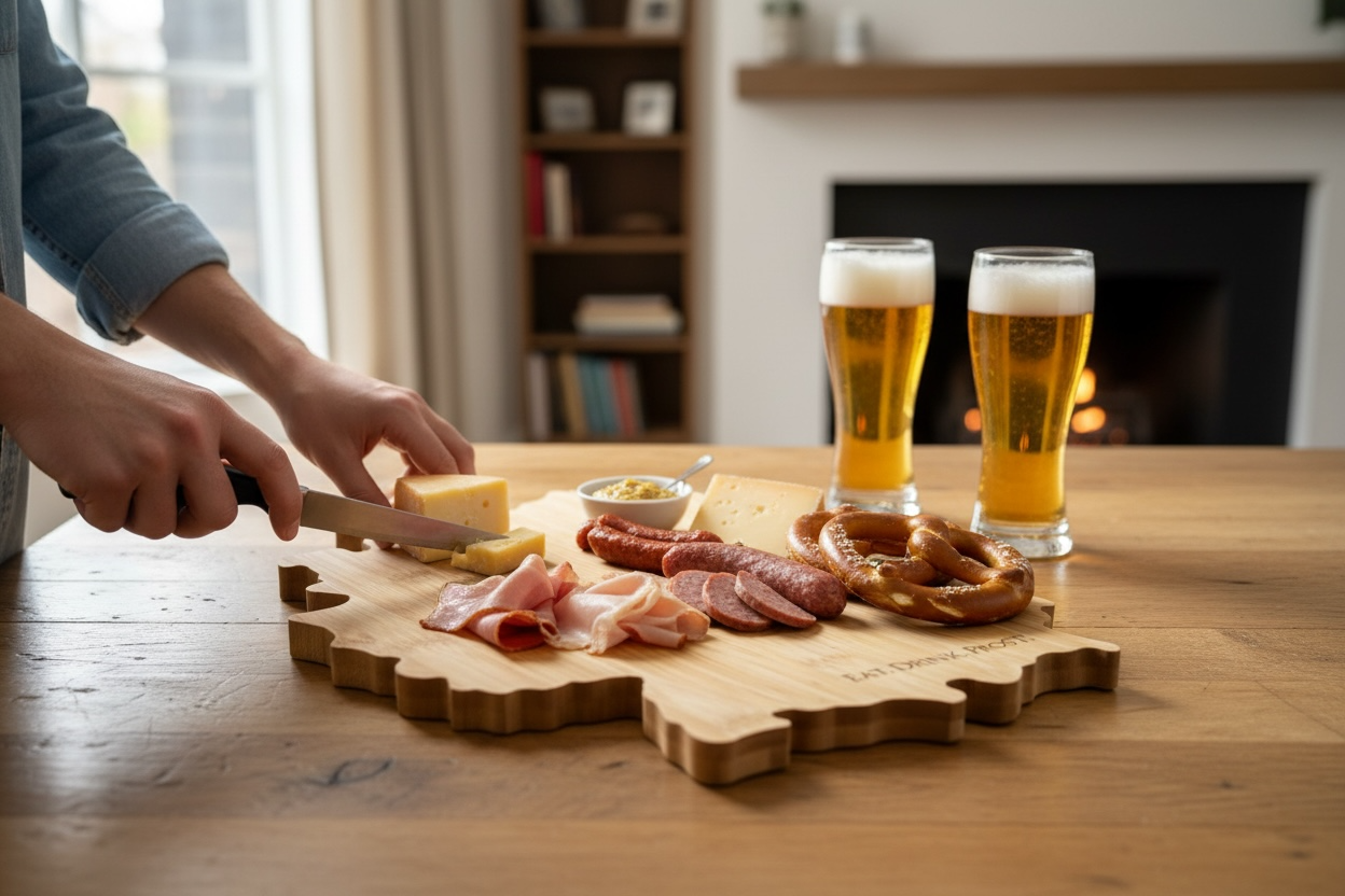 Personalized Germany Charcuterie Board – Custom Engraved Wood – German Gift