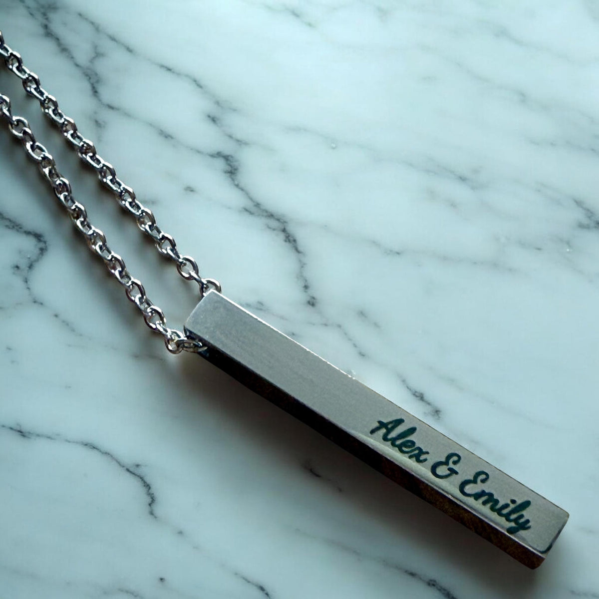 Personalized Name Bar Necklace – Custom Engraved – Gift for Her