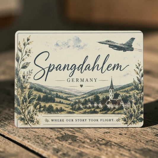 Spangdahlem Air Base Germany Magnet – Custom Engraved Military Keepsake